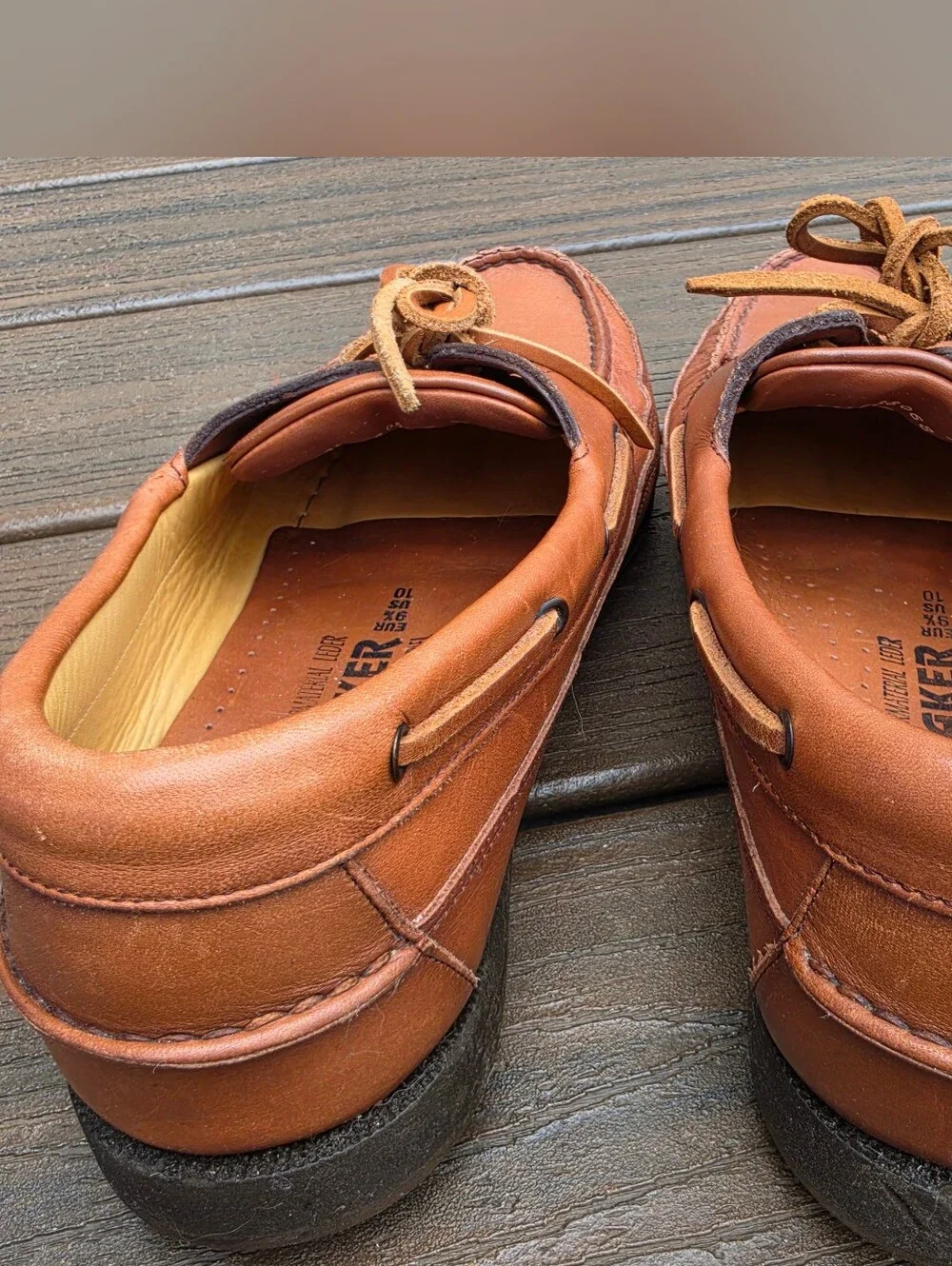 Mephisto Hurrikan Spinnaker Moc Toe Boat Shoes Hazelnut Leather Size 10
